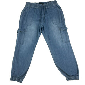 Sanctuary Denim Women's Cargo Style Jogger Pants Size L Blue